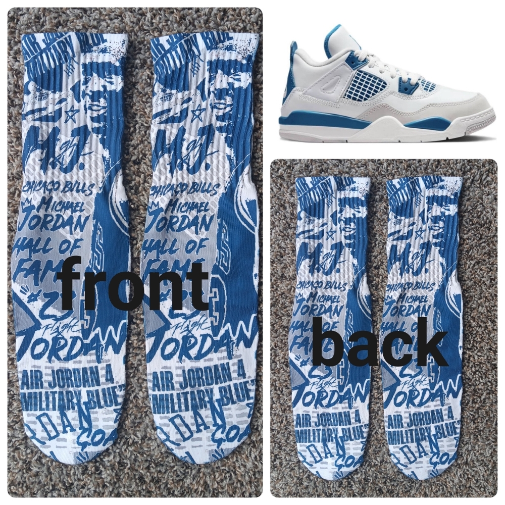 Jordan 4 military blue socks